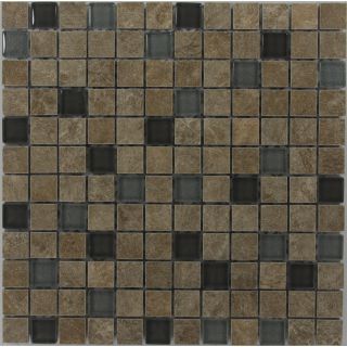 GBI Tile & Stone Inc. Mixed/Glazed/Glass Uniform Squares Mosaic Porcelain Wall Tile (Common: 12 in x 12 in; Actual: 11.81 in x 11.81 in)
