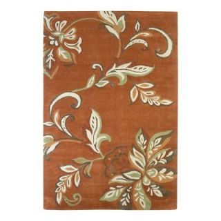 Kas Rugs Textured Bouquet Spice 5 ft. x 8 ft. Area Rug FLO45505X8