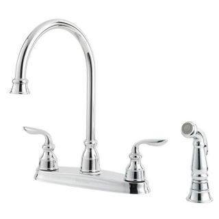 Avalon Double Handle Deck Mounted Kitchen Faucet with Side Spray by