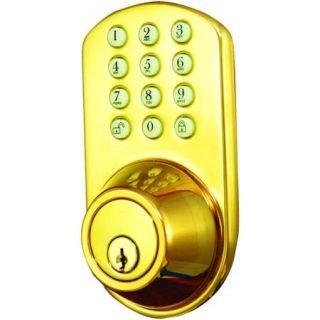 Morning Industry Inc HF 01P Touchpad Electronic Dead Bolt, Polished Brass