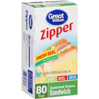 Great Value Sandwich Bags, 80 count