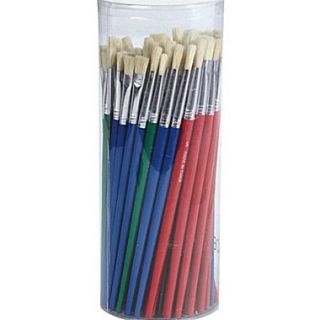S&S Bristle Brush Assortment Pack, White, 72/Pack