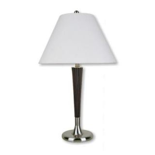 ORE International 28.5 in. Walnut/ Silver Table Lamp 6239T