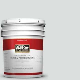 BEHR Premium Plus 5 gal. #N500 1 Shiny Luster Flat Interior Paint 105005