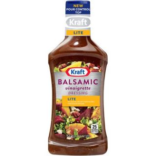 Kraft Salad Dressing: Salad Dressing Light Balsamic Vinaigrette w/Extra Virgin Olive Oil, 16 Fl Oz