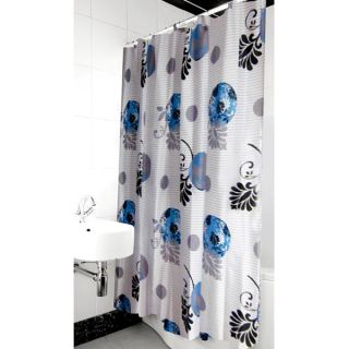 Deluxe Modern Shower Curtain with Matching Hooks  