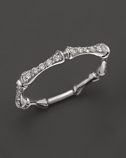 Diamond Stackable Bamboo Ring in 14K White Gold, .30 ct. t.w.