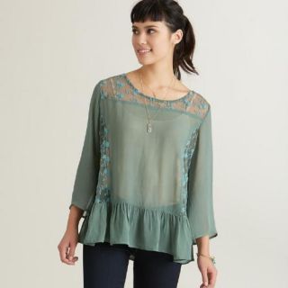 Teal Lace Marion Blouse