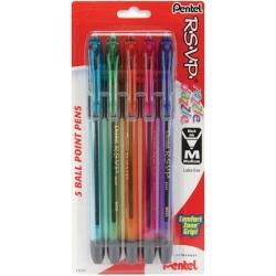 Pentel R.S.V.P. Razzle Dazzle Medium Ballpoint Assorted Color Pens