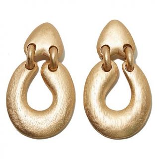 N Natori Painted Acacia Wood Clip On Drop Earrings   7526769