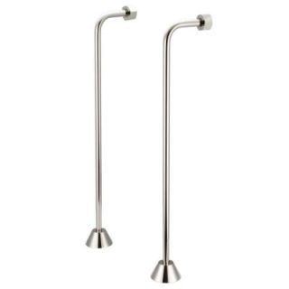 Water Creation 1/2 in. or 3/4 in. Single Offset Supply for Claw Foot Tubs, Polished Nickel SL 0002 05