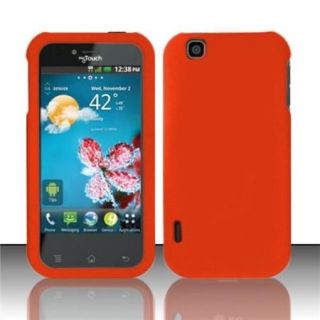 Insten Orange Rubberized Hard Case Cover For LG myTouch/Maxx LU9400/E739