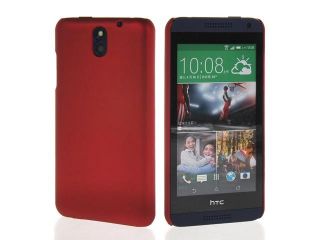 MOONCASE Hard Rubber Coating Back Case Cover for HTC Desire 610 Red