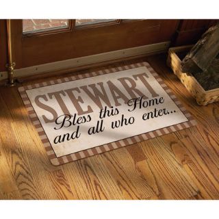 Personalized "Rustic Bless All Who Enter" Doormat, 17" x 27", Multiple Colors