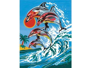 Medium Paint By Number Kits 9"X12" Dolphins