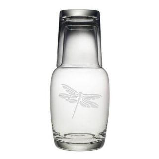 Susquehanna Glass 2 Piece Dragonfly Night Bottle Set
