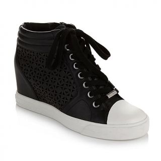DKNY Active "Cindy" Hidden Wedge Leather Sneaker   7760851