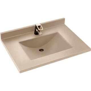 Swan Contour 37 in. W x 22 in. D x 10 1/4 in. H Solid Surface Vanity Top in Winter Wheat with Winter Wheat Basin CV2237 060