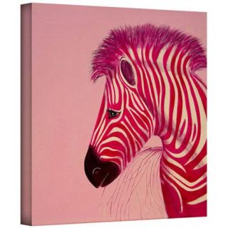 ArtWall 'Pink Zebra' by Lindsey Janich Graphic Art on Wrapped Canvas