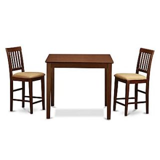 Wooden Importers Vernon 3 Piece Counter Height Dining Set; Mahogany