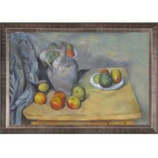 Paul Cezanne Pitchet et Fruits sur une Table  Hand Painted Framed