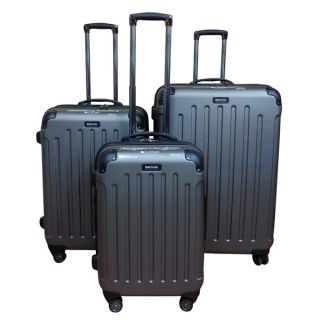 Kenneth Cole Silver Renegade 3 piece Hardside Spinner Luggage Set