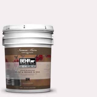 BEHR Premium Plus Ultra 5 gal. #PPL 12 Rose Dawn Flat/Matte Interior Paint 175005