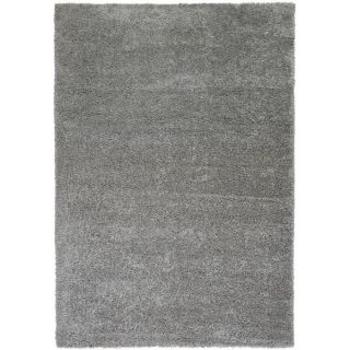 Well woven Plain Solid Grey Thick Plush Shag Area Rug (67 x 910