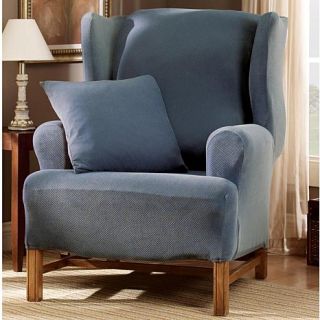 Sure Fit™ Stretch Pique Wing Chair Slipcover