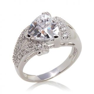 2.72ct Absolute™ Trillion Center with Pavé Sides Ring   1169784