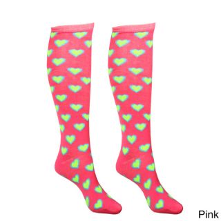 Julietta Womens Estee Heart Print Knee high Socks  