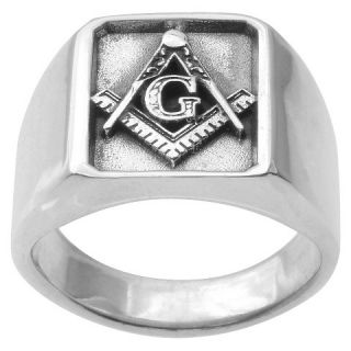 Mens Daxx Large Masonic Ring in 14K Goldplated Sterling Silver