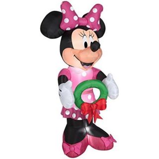 Disney Lights up Minnie Mouse Christmas Inflatable 6 Ft Tall (1.8m)