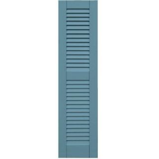 Winworks Wood Composite 12 in. x 48 in. Louvered Shutters Pair #645 Harbor 41248645