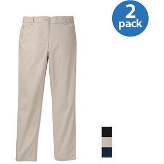 George Girls School Uniforms Skinny Pants Size 4 16, 2 Pack Value Bundle