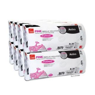 Owens Corning R 30 Unfaced Insulation Batts 24 in. x 48 in. (8 Bags) BU70