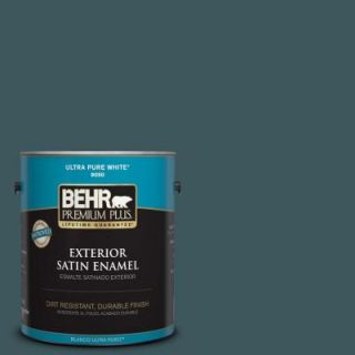 BEHR Premium Plus 1 gal. #510F 7 Teal Forest Satin Enamel Exterior Paint 934001