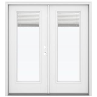 ReliaBilt 71.5 in Blinds Between the Glass Primed Fiberglass French Inswing Patio Door