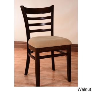 Ladderback Dining Chairs Wood Seat (Set of 2)