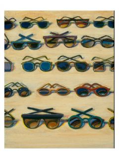 Five Rows of Sunglasses by Wayne Thiebaud (Framed) by 1000Museums