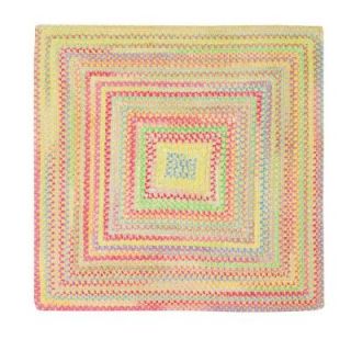 Capel Country Grove Concentric Buttercup 3 ft. Square Accent Rug 0058QS03000300150