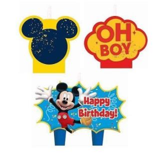 Mickey Mouse Birthday Candles   Birthday and Theme Party Supplies   4 Per Pack