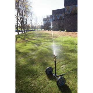 Strongway Wheeled Sprinkler — 3/4in. Brass Sprinkler Head with 2 Nozzles, 8in. Poly Wheels  Sprinklers