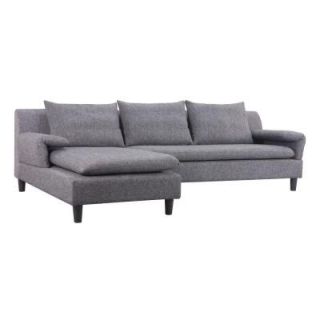 ZUO Axiom Ash Gray Fabric Sofa 900600