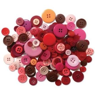 Button Embellishment Fashion Dyed Buttons 60G Reds