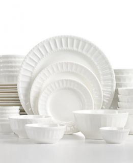White Elements Paloma Embossed 42 Piece Set, Service for 6