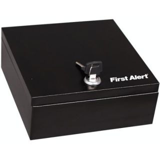 First Alert 3010F Locking Steel Box with Removable Cash Tray and Key Rack