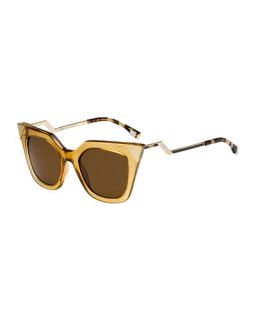 Roberto Cavalli Round Metal Sunglasses, Rose Golden