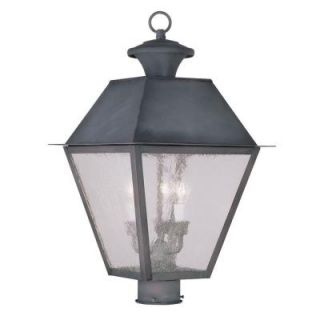 Filament Design Providence 3 Light 9.75 in. Outdoor Charcoal Post Head Lantern CLI MEN2169 61