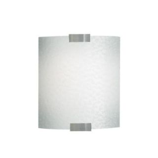 LBL Lighting Omni 1 Light Silver Outdoor Fluorescent Small Wall Light with White Shade PW559BOPSICF1HEW